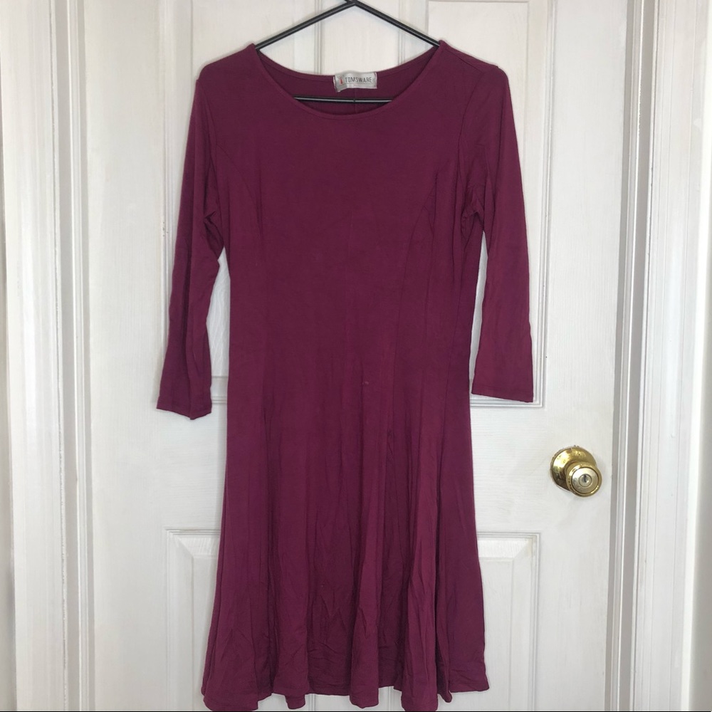 Amazon swing tunic dress Burgundy XL